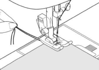 COSTURA RETA A costura reta é utilizada para costuras gerais e normais. Aprenda o uso correto da sua máquina. 1 B A 1.