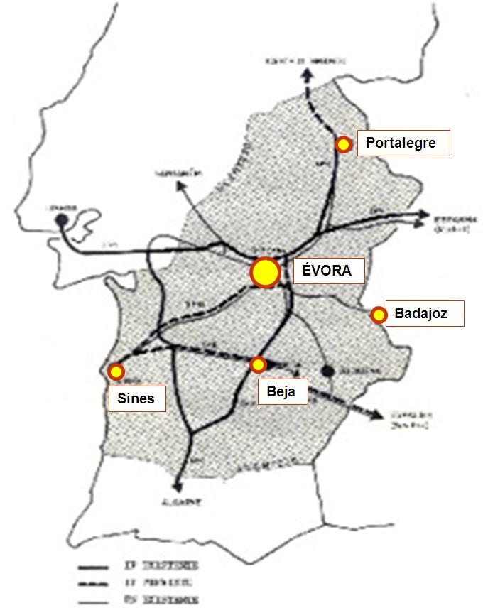 Évora Carbono Zero A Cidade de Évora Contexto Regional Évora é o maior centro urbano e