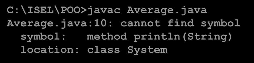 java:10: cannot find symbol symbol: method println(string) location: class System
