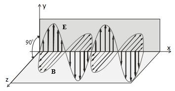 POLARIZAÇÃO Dizemos que uma onda eletromagnética é polarizada quando o campo elétrico assume uma direção bem definida.