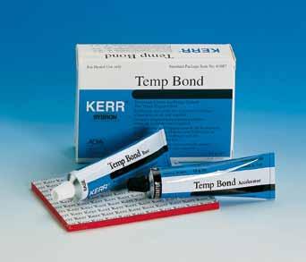 O Temp Bond sem modificador 12-001 31,90 18,95 Cavit Cimento à base de óxido de zinco e resinas sintéticas.