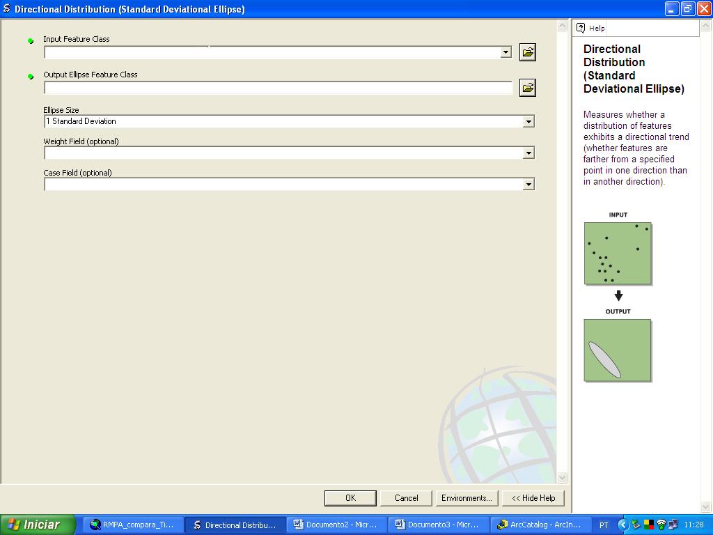 No ArcToolbo ESRI, 006: Spatal Statstcs Tools Measurg Geographc Dstrbutos Drectoal Dstrbuto Stadard Devatoal Ellpse.