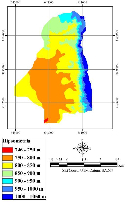 F. P. de Deus, L. A. Silva, A. M. Silva, G. Coelho, Scientia Plena 7, 085401 (2011) 7 Figura 5: Curva hipsométrica.