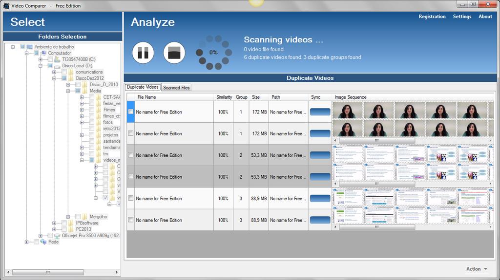 Ferramentas de deteção de plágio Detetar cópias de vídeos: Duplicate Video Search: