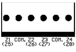 Podem ser ligadas uma ou mais sirenes, desde que a corrente total esteja de acordo com ajuste selecionado para o carregamento da sirene/auxiliar, conforme a tabela a seguir.