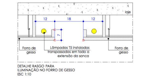 Planta de TETO DETALHAMENTO GESSO https://arianefsantos.