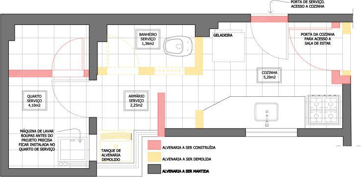 DEMOLIR E CONSTRUIR Em vermelho, o que será acrescentado.