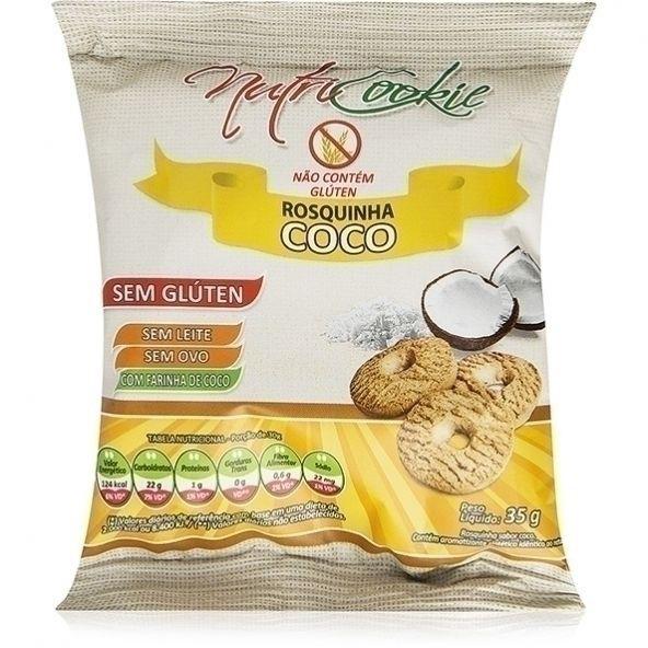 Rosquinha sem Glúten,Coco Nutri Cookie Isenta de glúten, leite e ovos, é uma ótima opção para pessoas portadoras da doença celíaca, intolerância à lactose, com alergia ao leite ou ovo.