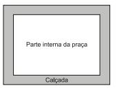 3. Uma praça reangular é conornada por uma calçada de 2 m de largura e possui uma pare inerna reangular de dimensões 15 m por 20 m, conforme a figura.