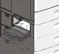Atolamento de papel nas bandejas opcionais. 1 Abra a porta lateral da bandeja opcional especificada. 2 Segure o papel atolado firmemente dos dois lados e retire-o com cuidado. 3 Feche a porta lateral.