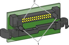 Instalação de uma placa de memória flash ou de firmware A placa do sistema tem dois conectores para uma placa opcional de memória flash ou de firmware.