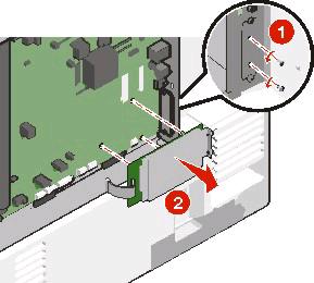 Toque em algo de metal na impressora antes de tocar em qualquer componente ou conector eletrônico do painel do sistema. 1 Acessar o painel do sistema.