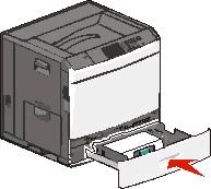 Coloque papéis timbrados com a face voltada para baixo no lado esquerdo da bandeja para impressão duplex.