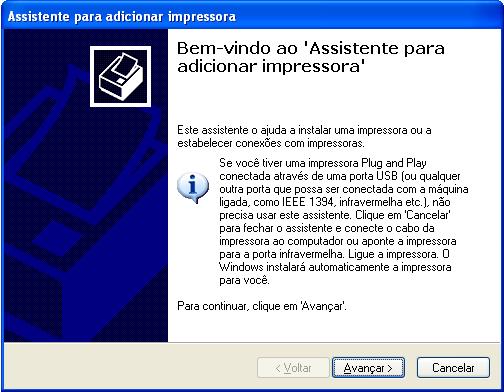 Capítulo 14 Laboratório/Aluno O Assistente para adicionar impressora é