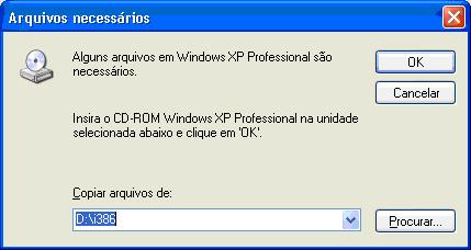 Capítulo 5 Laboratório/Aluno Etapa 8 A janela Arquivos necessários é exibida. Clique em OK.