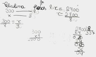 Resolução do Grupo E. Os alunos perceberam que as soluções encontradas não eram coerentes e intervimos a pedido deles.