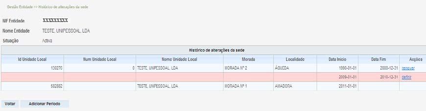 Surge a seguinte janela: Vamos associar a este período a Unidade Local