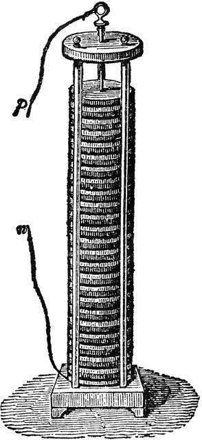 Origens Pilha de Volta Descoberta de Alessandro Volta (Itália, 1800) Pilha de células Zn-H Anodo: Zinco Catodo: Cobre ou Prata Eletrólito: Solução de Ácido