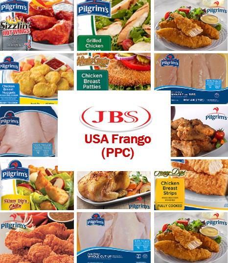 JBS USA FRANGO (PPC) RECEITA LÍQUIDA (US$ MILHÕES) EBITDA (US$ MILHÕES) 20,7% 2.053,9 2.