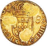 86* Ouro 4 Cruzados 1642 escudo ladeado (110.