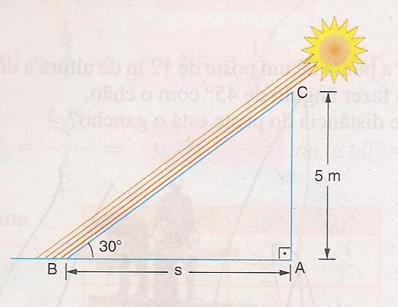 determine a altura da pipa em relação ao solo.