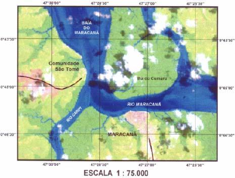 finalidade de abastecer as 67 unidades consumidoras da vila (Barbosa, 2004). Figura 9- Mapa de localização da vila de São Tomé. A Fig.