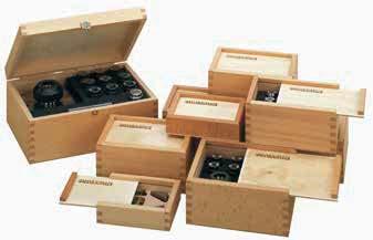 Ferramentas e acessórios para os tornos FD 150/E, PD 230/E, PD 250/E Quase todos os acessórios são fornecidos em caixas de madeira. Para armazenar e preservar corretamente os valiosos acessórios!