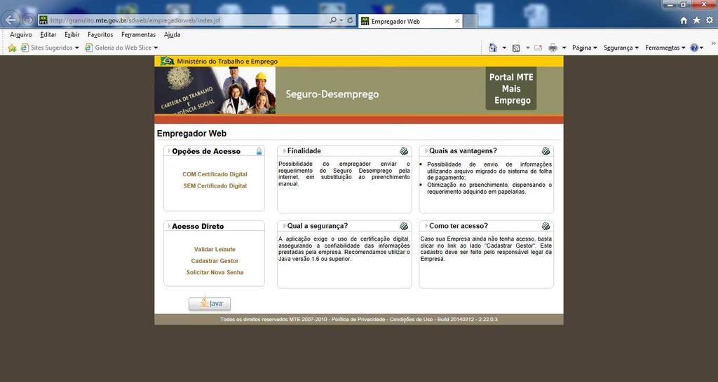 2º Exportação de Dados do Funcionário Desligado, com direito ao Seguro Desemprego, para o MTE - Ministério do Trabalho e Emprego.