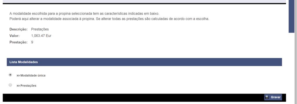 Nota: Se desejar liquidar a totalidade de propinas