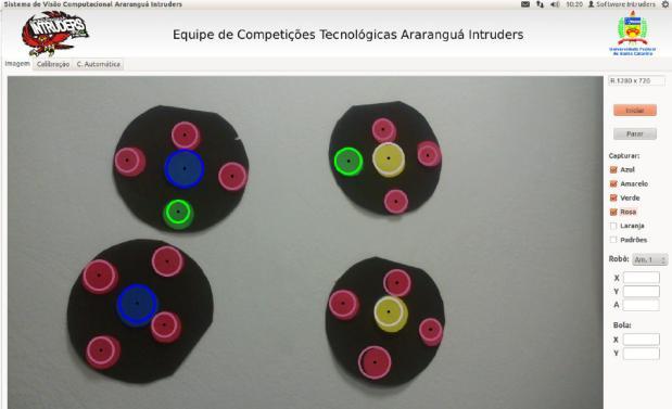 Posteriormente é aplicada a transformada de Hough a fim de localizar formas circulares com o diâmetro especificado.