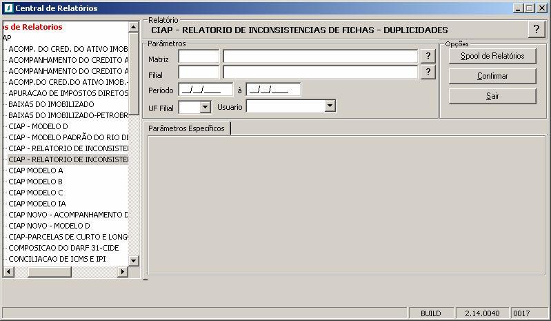 Escolha um grupo (lado direito da tela), marque a linha do relatório e clique na seta desejado.