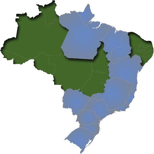 Distribuição Geográfica das Florestas Plantadas Brasileiras - 2010 Brasil: 2,2