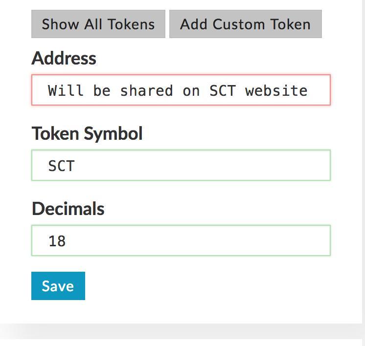 Sétimo Passo: Ver tokens Volte á seção "Send Ether & Tokens" e clique em "Add custom token".