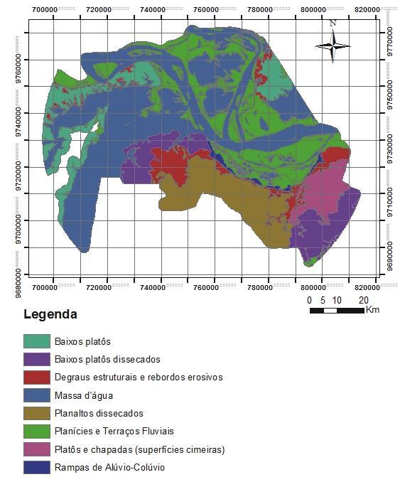 Figura 4: Padrões de Relevo classificados no município.