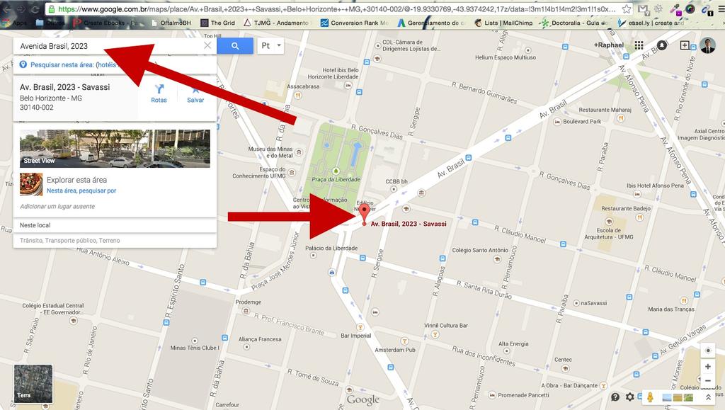 de atendimento. www.google.com.br/maps Nessa tela, digite seu endereço e certifique-se que o marcador está no local correto.