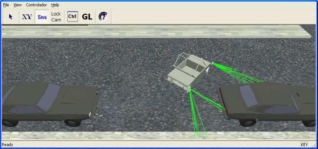 3.1. Ambiente virtual Para a implementação do ambiente virtual do SEVA3D, foi utilizado o simulador Sim- Rob3D [Heinen 2002, Heinen and Osorio 2002], desenvolvido pelo Grupo de Inteligência