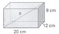 As dimensões comprimento, largura e altura de um paralelepípedo reto-retângulo são 20