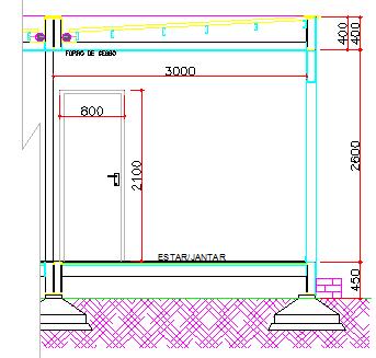 para as divisórias internas da casa térrea, sendo de: 25dB para a vedação entre a sala de estar/cozinha/circulação e o quarto