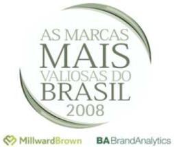 segmento de tecnologia, no ranking geral da pesquisa As Marcas Mais Valiosas do Brasil 2008, da