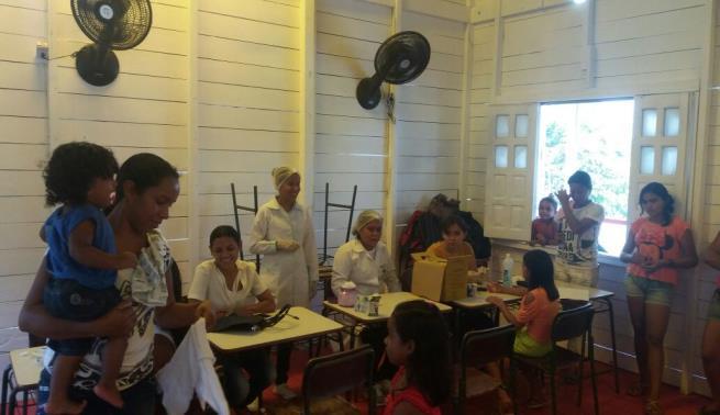 comunidade Bujaru, com realização de testes de glicemia, aferição de pressão