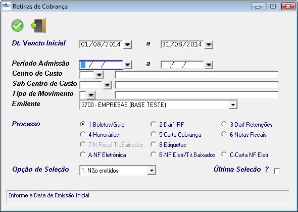 Critérios automáticos de rateio das receitas envolvendo centros de custos, sub-centro de custos, grupos de receitas e códigos analíticos.