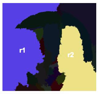 Similaridade de Tamanho Consiste em agrupar regiões menores com