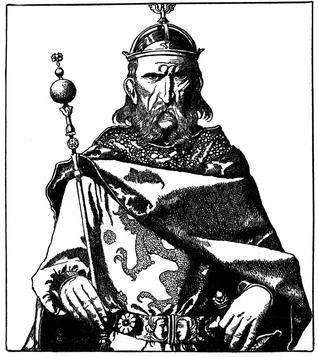 O Rei Uther-Pendragon poderoso Rei, e lá Margaise casou-se com o Rei Urien de Gore, e Morgana, a Fada casou-se com o Rei Lot de Orkney.