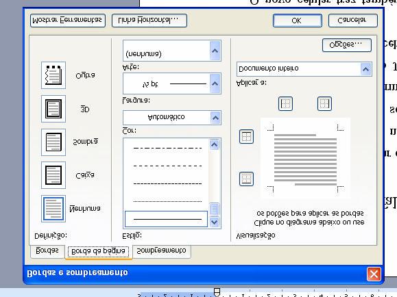 Formatação - Bordas Efeitos de bordas e sombreamento em