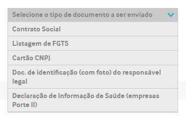 Escolha o tipo de documento a ser enviado, clique em Anexar e selecione o documento que está salvo no seu