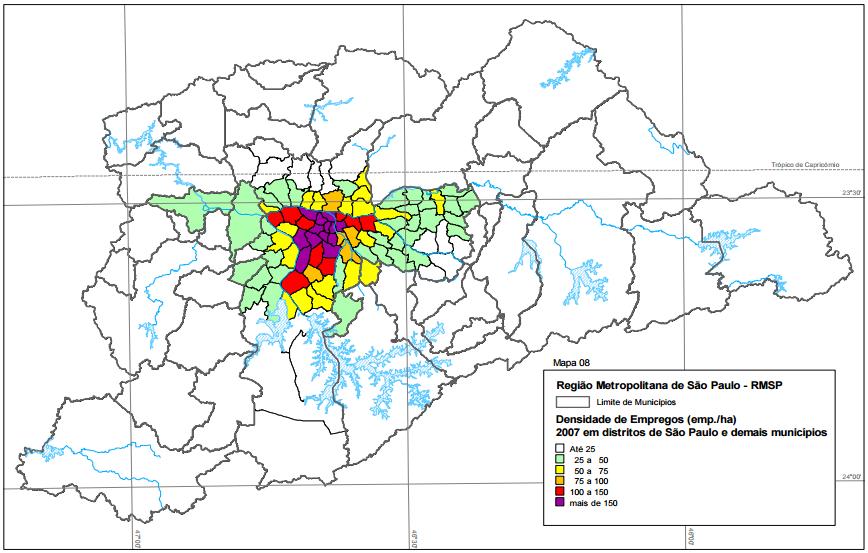 Concentração da demanda no espaço Distribuição geográfica das moradias e das