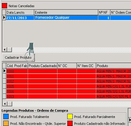 Botão Cadastrar Produto Compras O botão remete o usuário ao >Cadastros A-I > Clientes> Como o cadastro do produto pode