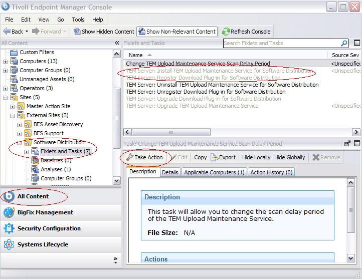 Fazendo Upload de Ferramentas e eimages do Tivoli Workload Scheduler no Servidor IBM Endpoint Manager: Para fazer upload de ferramentas e eimages do produto Tivoli Workload Scheduler V9.