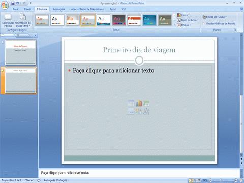 No PowerPoint, é disponibilizada uma funcionalidade denominada "SmartArt".