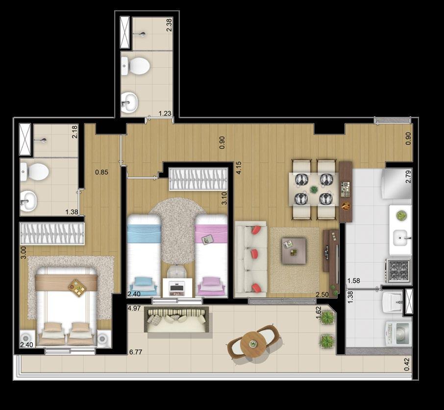 65m 2 3 Dorms.